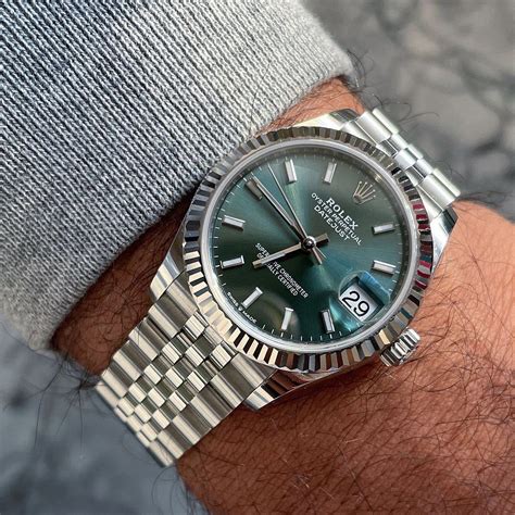 new rolex datejust green|rolex datejust two tone price.